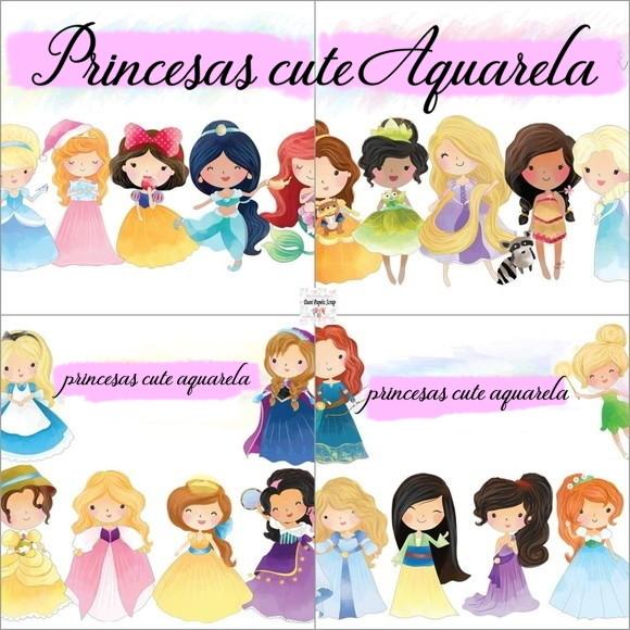Kit Digital Princesas-1-2-3-e-4-aquarela
