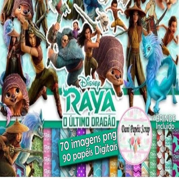 Kit Digital Raya e o Último Dragão 70 Png 90 Papés