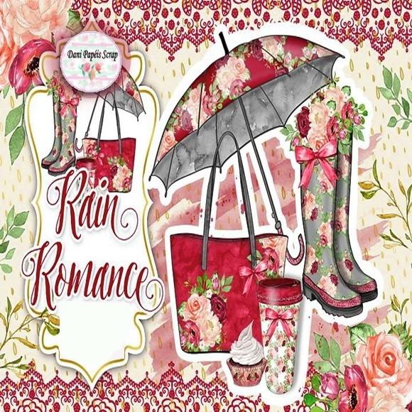 Kit Digital Scrapbook Romantic Rain
