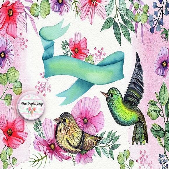 Kit Digital scrapbook Pássaros