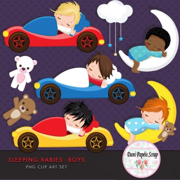 Kit Digital Sleeping Babies Boys