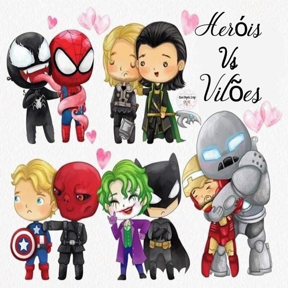 Kit Digital Superhero VS Villain Clipart