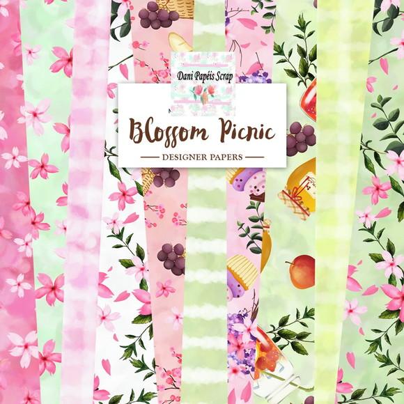 kit papel digital - Picnic das flores
