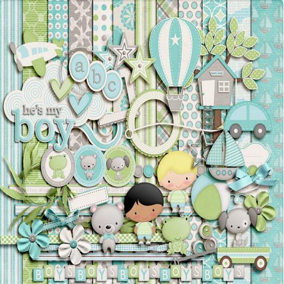 Kit Papel Digital A boys life