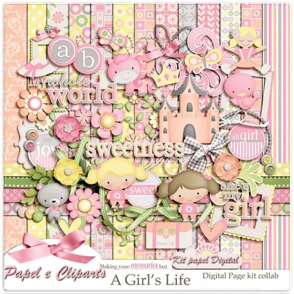 Kit Papel Digital A Girls Life