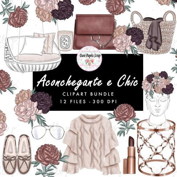 Kit Papel Digital Aconchegante e Chic