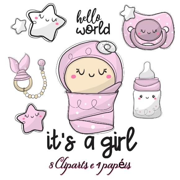 Kit Papel Digital BabyGirl