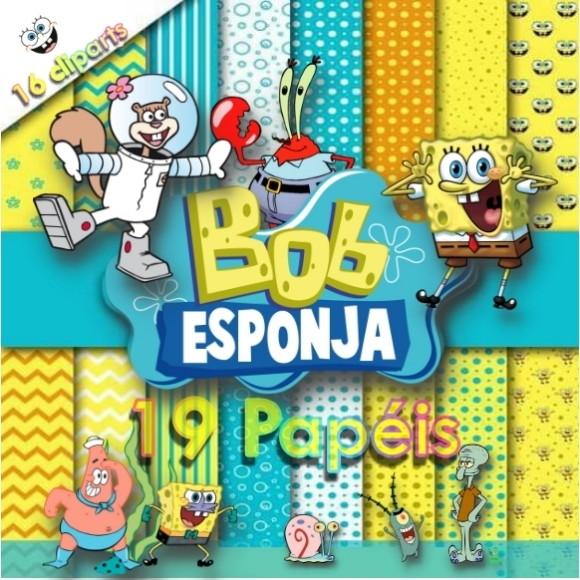 Kit Papel Digital Bob Esponja