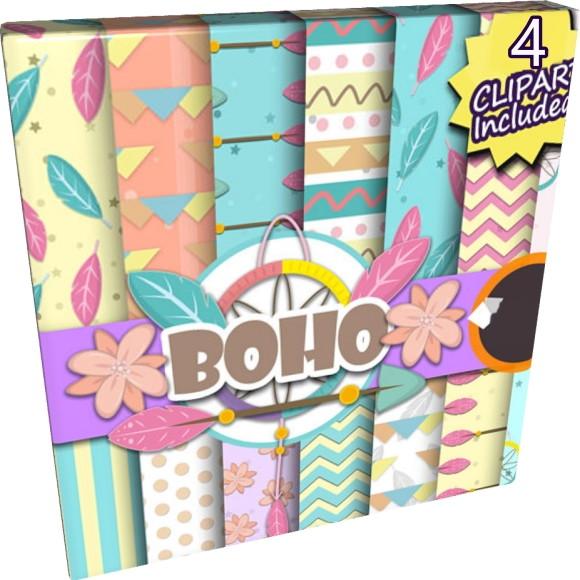 Kit Papel Digital Boho