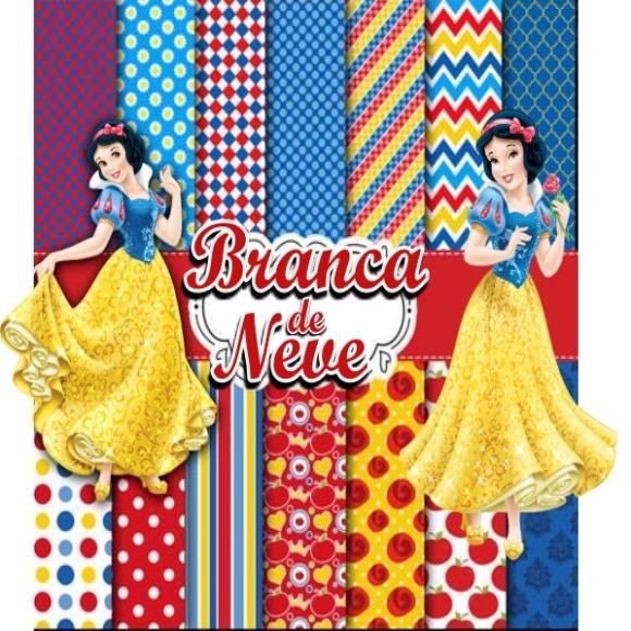 Kit Papel Digital Branca de Neve