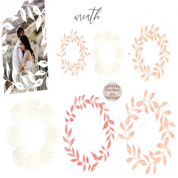 Kit Papel Digital Floral Scrap Luxo Peachy Tenderness