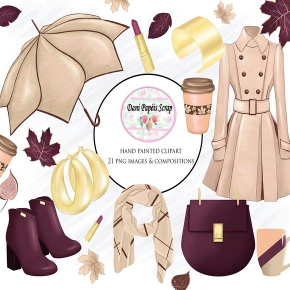 Kit Papel Digital Fall Clipart