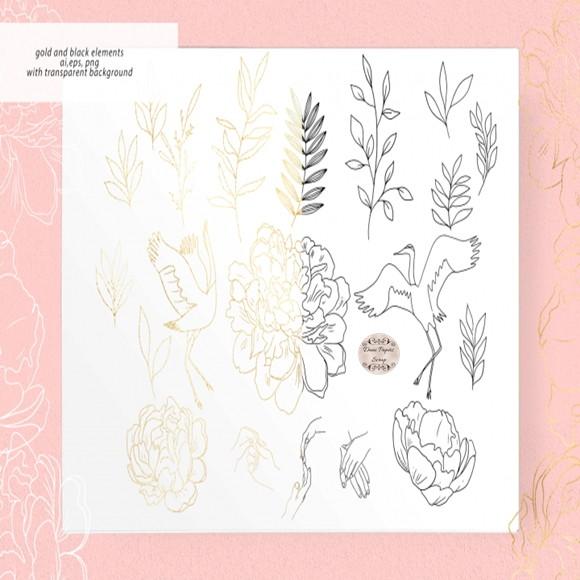 Kit Papel Digital Floral Scrap Luxo Peachy Tenderness