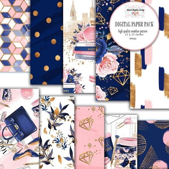 Kit Papel Digital Garotas e seus Planos