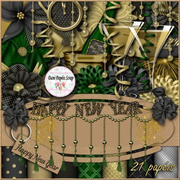 Kit Papel Digital Happy New Year