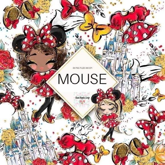 KIT PAPEL DIGITAL GIRL MOUSE