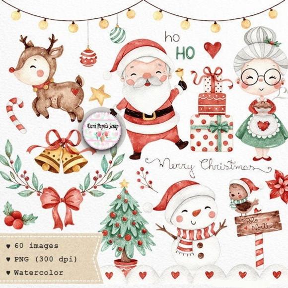 Kit Papel Digital Natal e Elementos