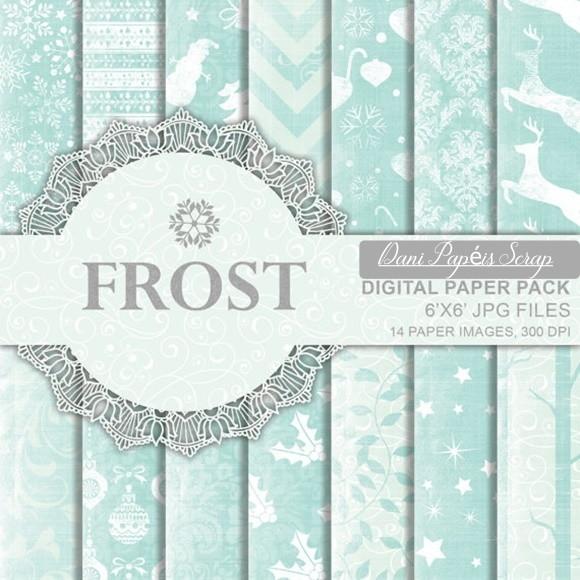 KIT PAPEL DIGITAL SCRAP FROST FROU