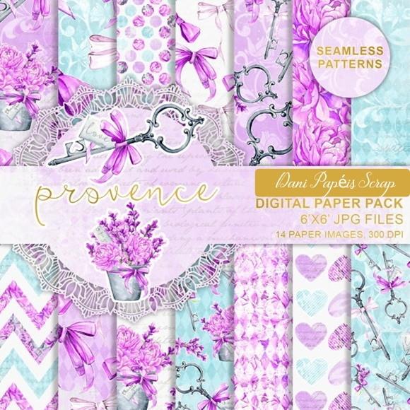 KIT PAPEL DIGITAL SCRAP PROVENCE