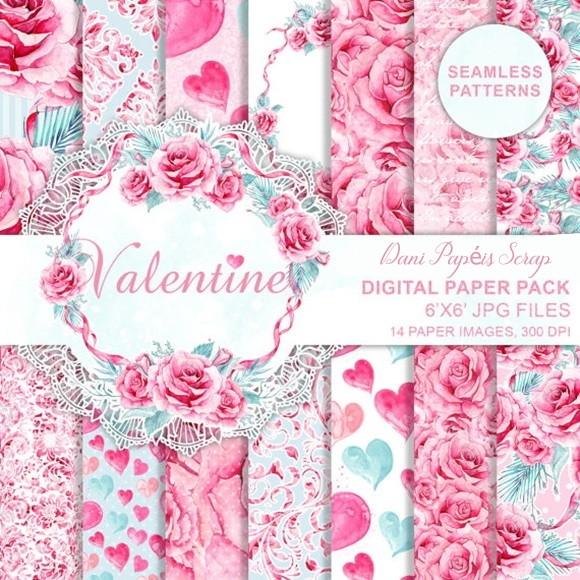 KIT PAPEL DIGITAL SCRAP VALENTINE FROU