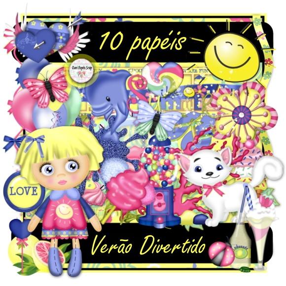 Kit Papel Digital Verão Divertido