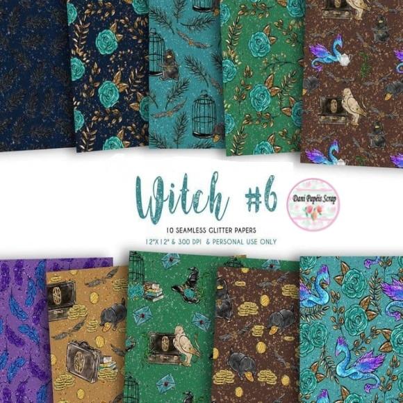 Kit Papel e Cliparts Witch 6 Fantastic