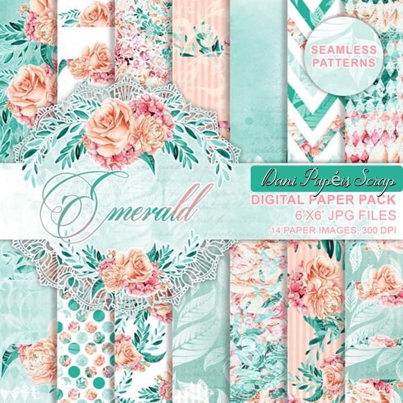 PAPEL DIGITAL ROSAS SCRAP FROU