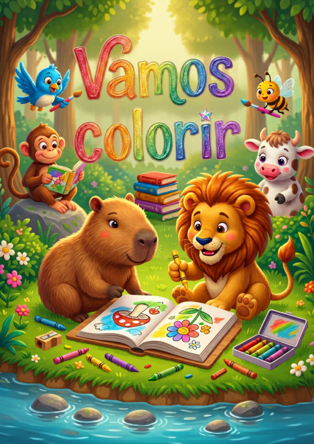 Livro de colorir Vamos Colorir PDF e PNG