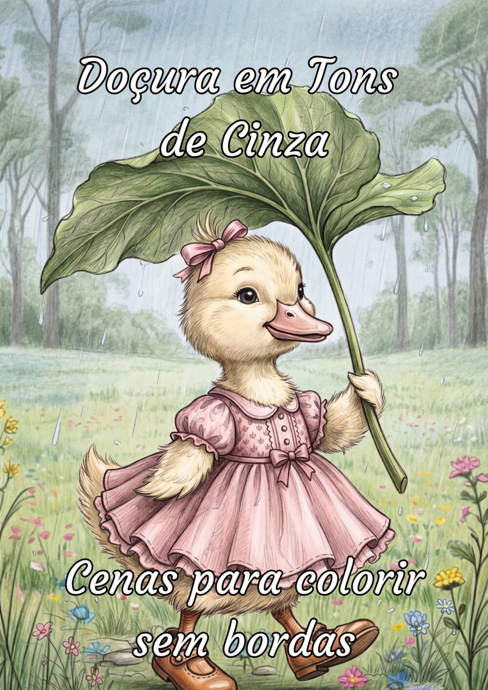 Livro de colorir Doçuras em Tons de Cinza