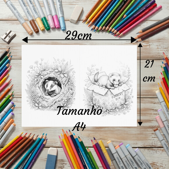 Livro de colorir Doçuras em Tons de Cinza