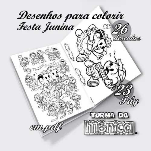 Desenhos para Colorir Festa Junina Turma da Mônica pdf