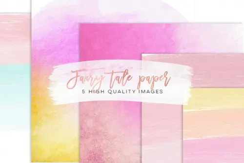 KIT 25 papéis Scrap Digital Rosa 300 DPI