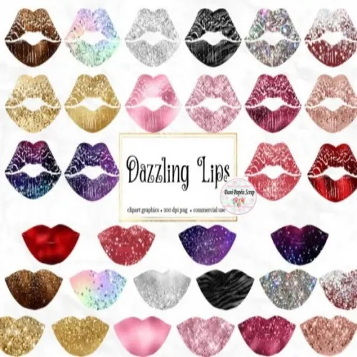 Kit Clipart Dazzling-Lips