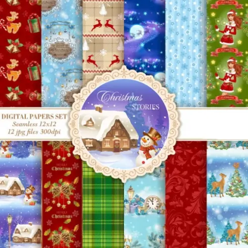 Kit de Papel Digital Christmas Natal