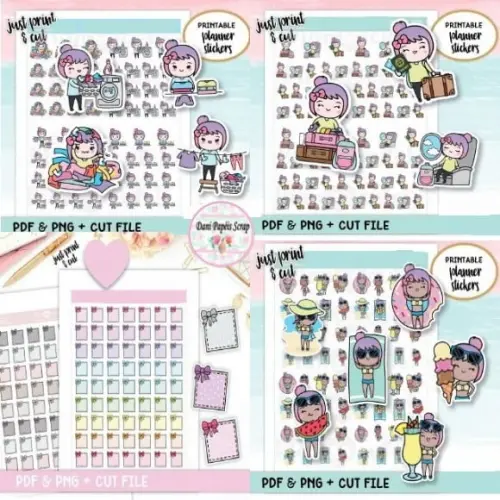 Kit Digital Adesivos para Planner