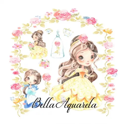 KIT DIGITAL BELLA AQUARELA
