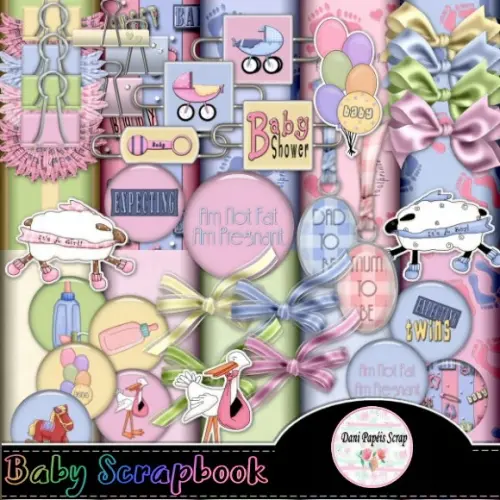 Kit Digital Baby Scrapbook
