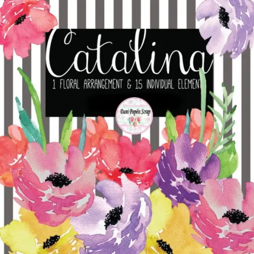 Kit Digital Catalina 15 Elementos 1 Floral