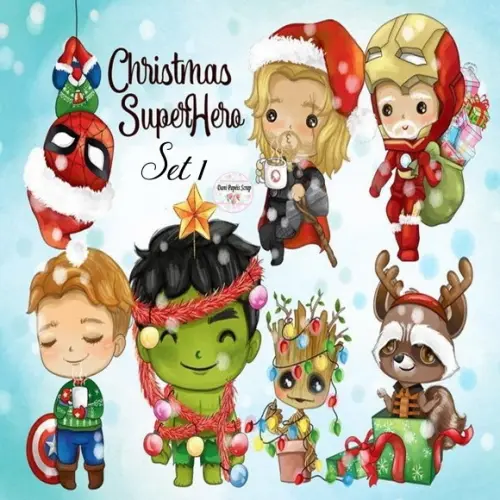 Kit Digital Christmas Superhero Natal