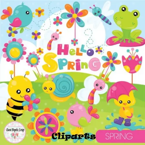 Kit Digital Clipart Coelhinho Ovo de Páscoa