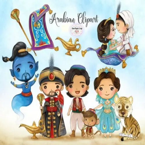 Kit Digital Clipart Cute Aladin