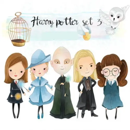 Kit Digital Clipart Elementos Cute Harry Potter