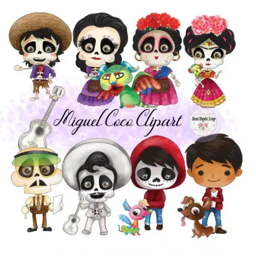 Kit Digital Clipart Cute Miguel Coco