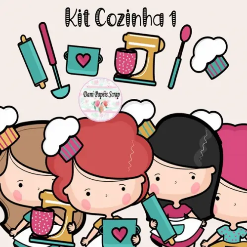 Kit Digital Cozinha Meninas