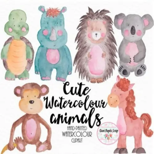 Kit Digital Cute Animais