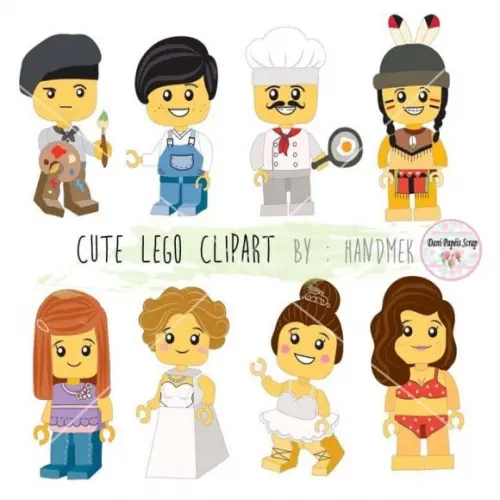 Kit Digital Cute Lego Cliparts