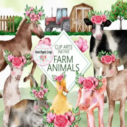 Kit Digital Farms Animals Cliparts