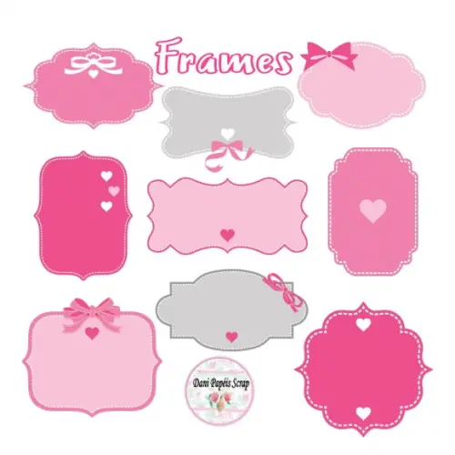 Kit Digital Frames Rosa