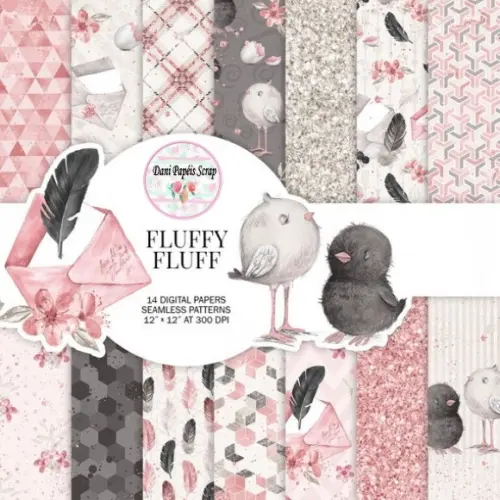 Kit Digital Fluffy Fluff Papéis