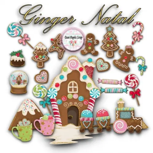 Kit Digital Ginger Natal Cliparts